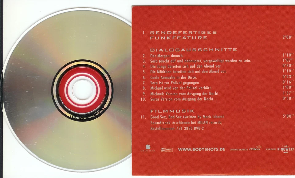 APK CD Amanda Peet BODY SHOTS (1999) Tara Reid Audio Radio PressKit Promo - Bild 3 von 3