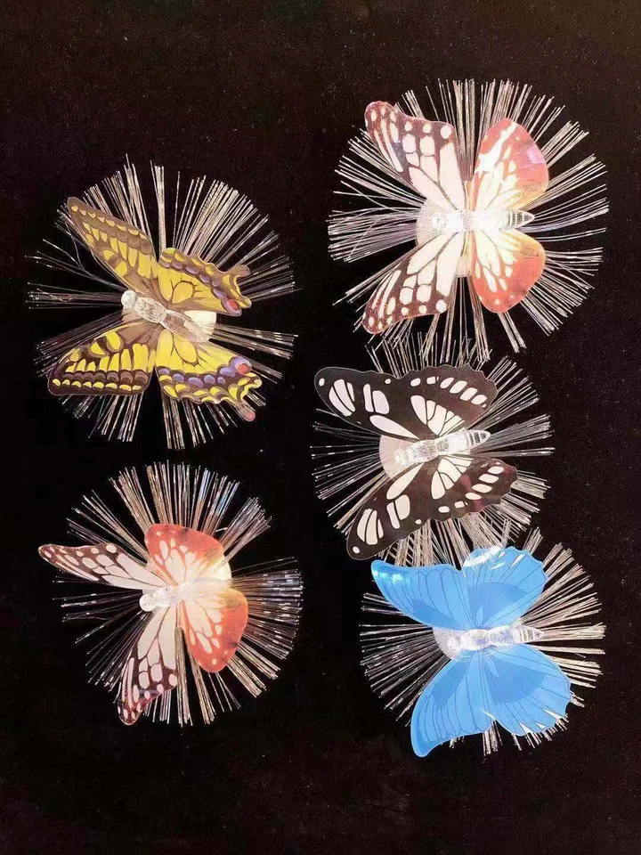 Светодиодная волоконно-оптическая лампа бабочки ночник бабочка украшение 8 упаковок  - Изображение 2 из 4