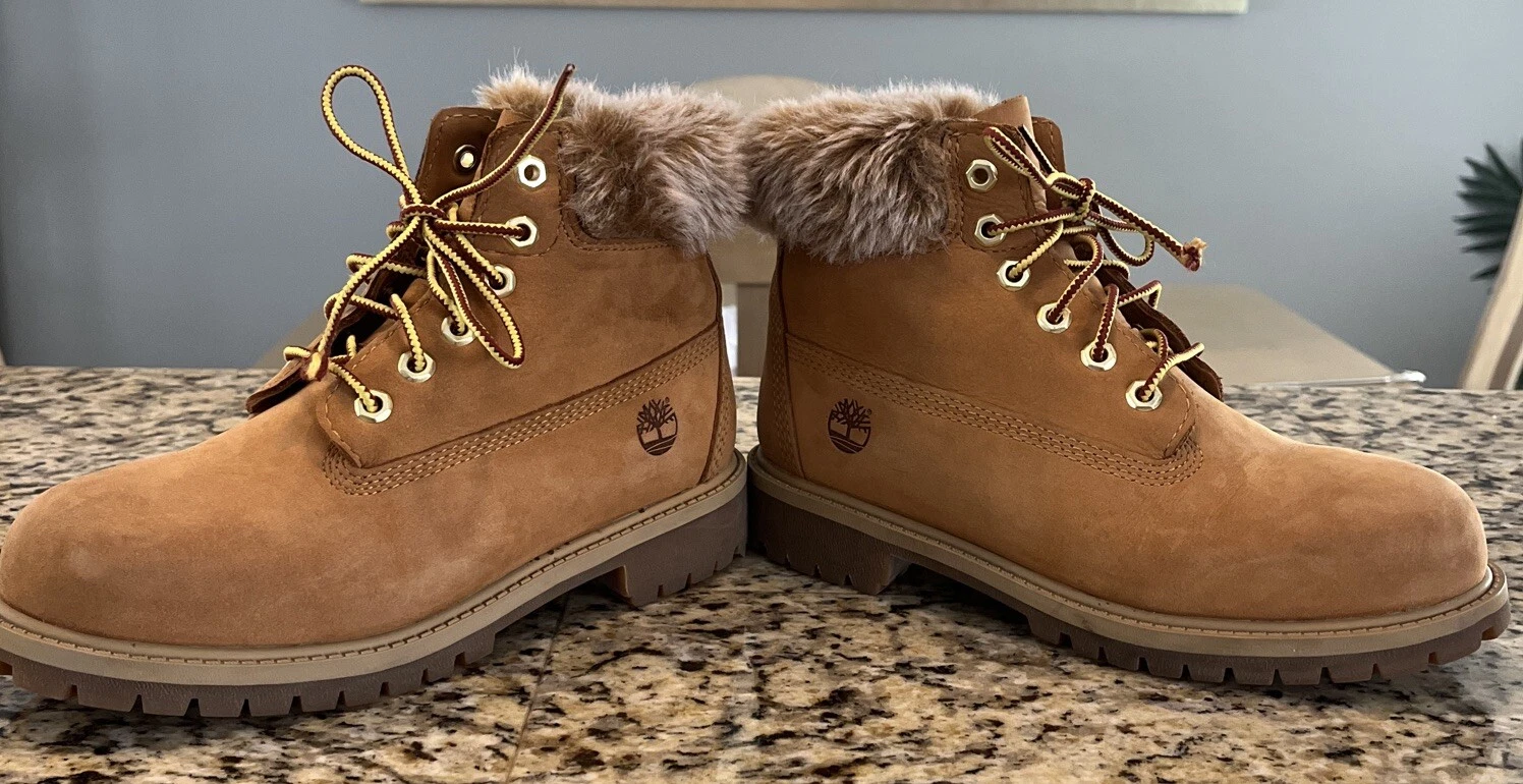 Stivaletti stringati 200 grammi in pelle di salmone Timberland taglia 3