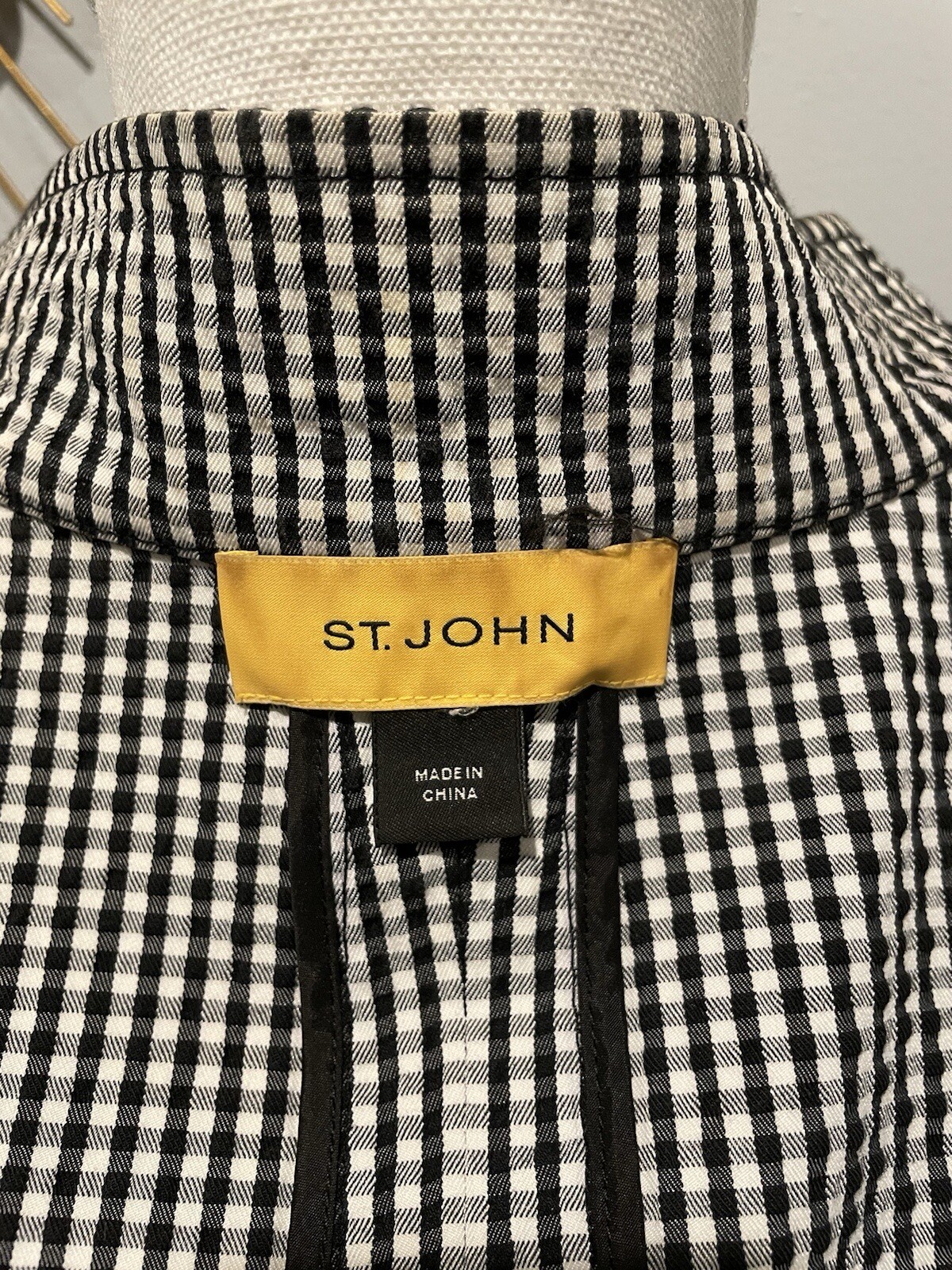 St John Gingham Jacket Size 10 - image 5