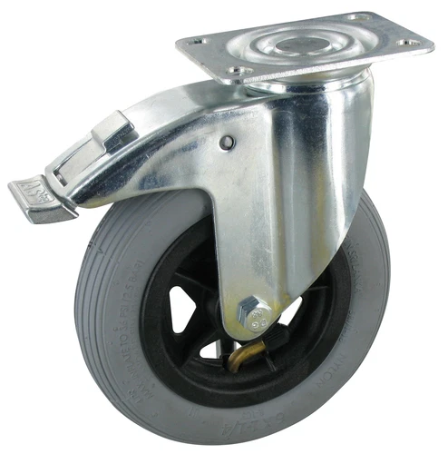 Lenkrolle mit Feststeller Rad 150mm Luftreifen Kugellager Tragfähigkeit:60KG - Bild 1 von 2