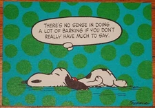 VINTAGE 70's RETRO UNUSED HALLMARK PEANUTS SNOOPY POSTCARD~FUNNY THOUGHT BUBBLE