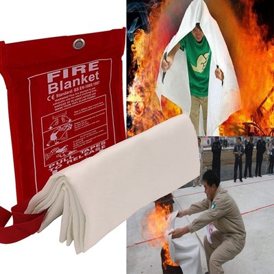 DIBBATU Fireproof Cloak, Fire Escape Cloak, Extra Big Fireproof Fiber Cape, Emergency Used As A Fire Blanket, Head Protection Fire Escape Suit For Household, Office Home (Orange, 63 * 56in