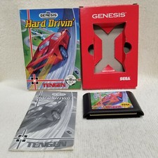 ⭐Hard Drivin' SEGA Genesis 1991 CIB Complete Contacts Cleaned Tested VGC Cond⭐👀