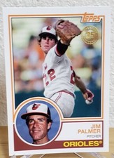 Jim Palmer 2018 Topps Baseball New Era Hats Promo 1983 Variation T83-19 Orioles 