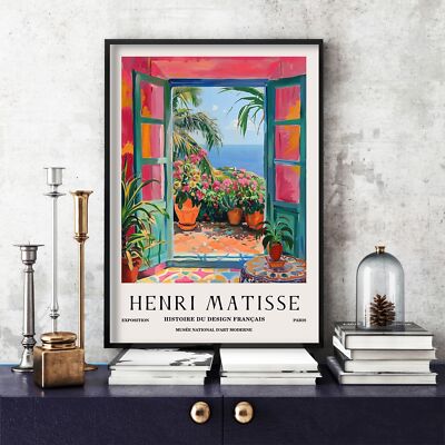 Henri Matisse Druck, Henri Matisse Ausstellungsposter, buntes Wandbild (42b)