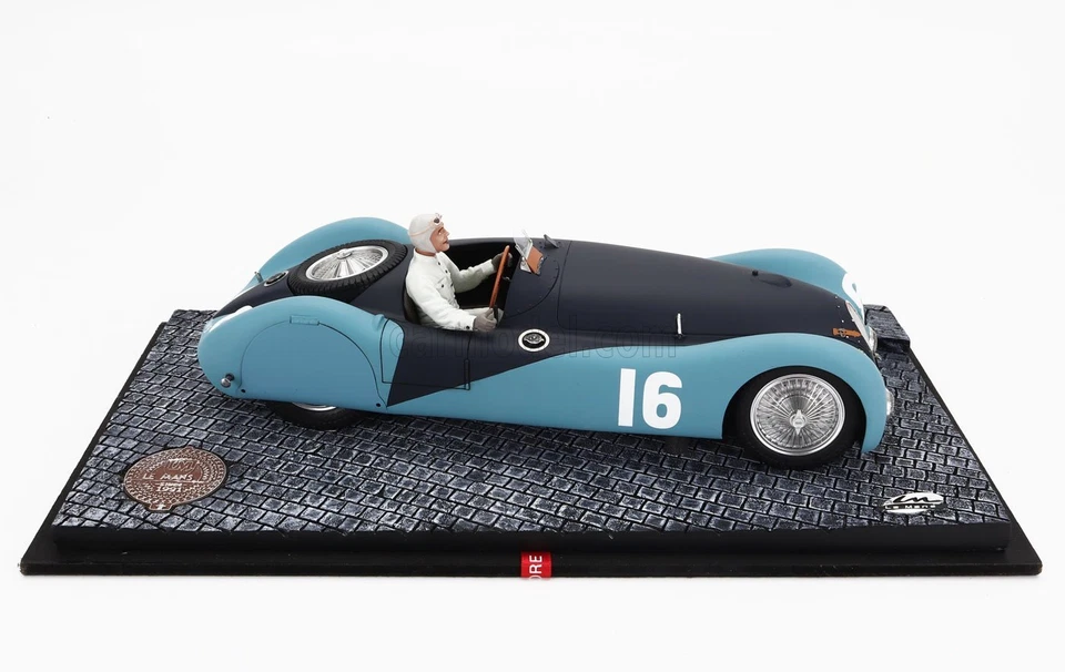 MODELLINO AUTO STATICO BUGATTI F1 TYPE 57S 45 A.C.F. GP 1937 PIERRE WIMILLE 1/18 - Immagine 4 di 4