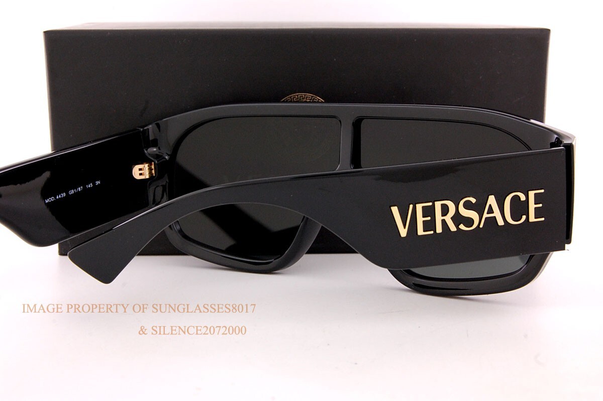 Brand New VERSACE Sunglasses VE 4439 GB1/87 Black/Dark Gray 