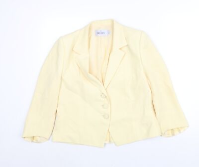Presen de Luxe gelbe Damenjacke Größe 14 geknöpft - belüftete Manschetten