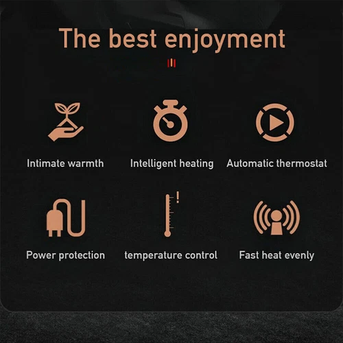 Car Heated Seat Cover Cushion-Universal Warmer Pad 1/2 Pack 12V warming Black - Picture 6 of 19