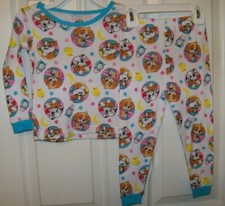 Paw Patrol Ready For Bed White 2 Piece Long Pajama PJ Girls Size 2T NWT