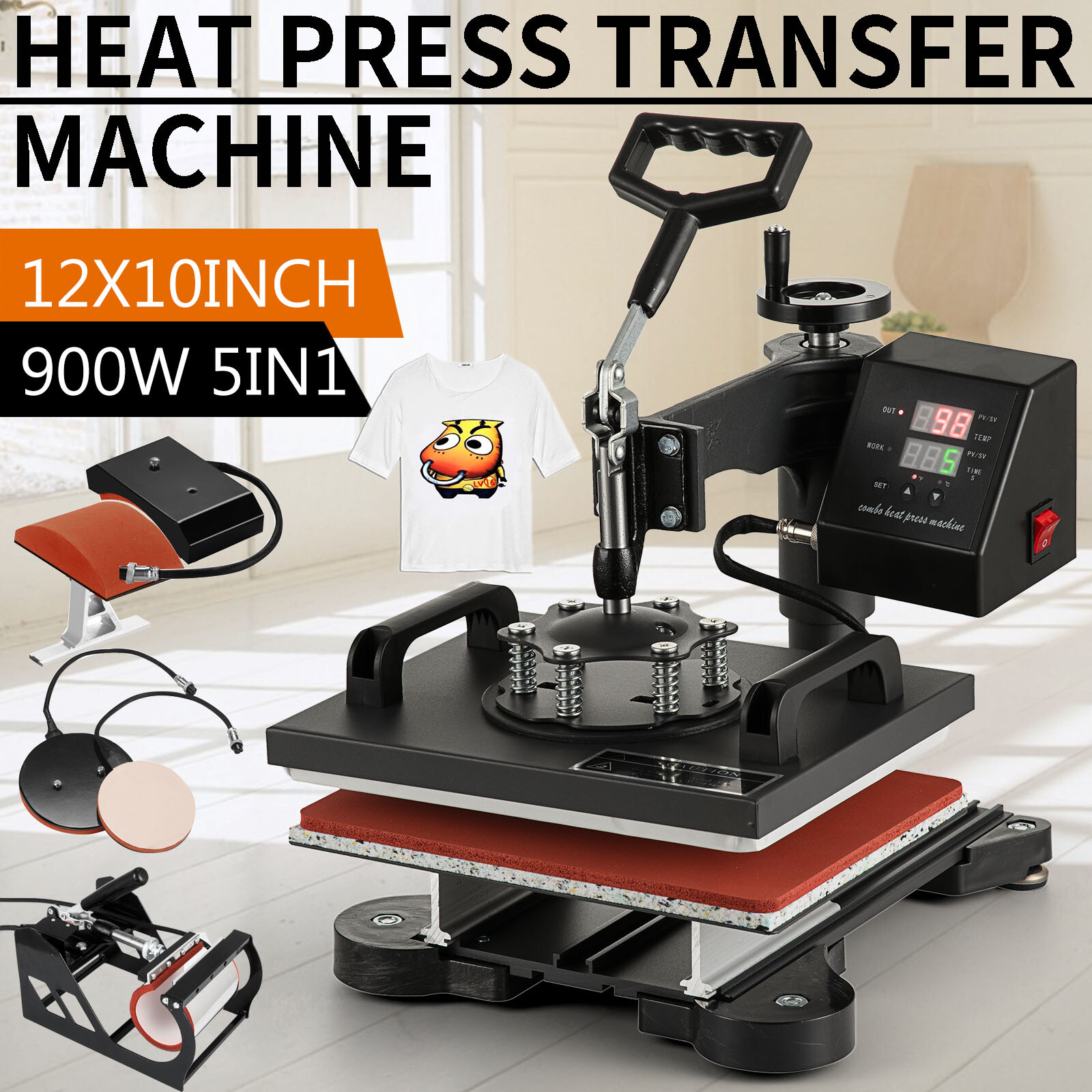 new digital combo heat press machine