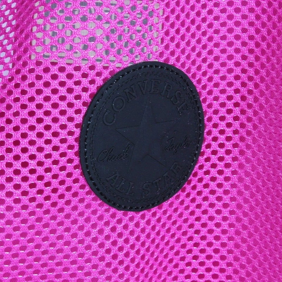 Новый CONVERSE все звезды Chuck Taylor сетки рюкзак Cinch сумка с короткими ручками спортзал черный розовый - Изображение 3 из 4