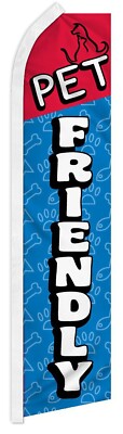 Pet Friendly Advertising 2.5'x11.5' Super-Knit Poly Swooper Super Flag Banner