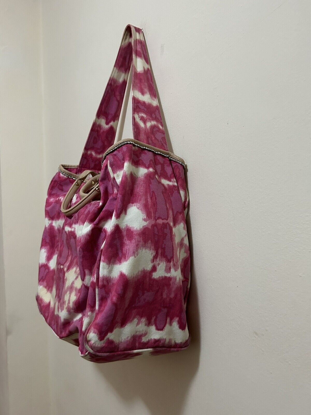 Juicy Couture Pink Tie Dye Canvas Tote Bag Large - image 3