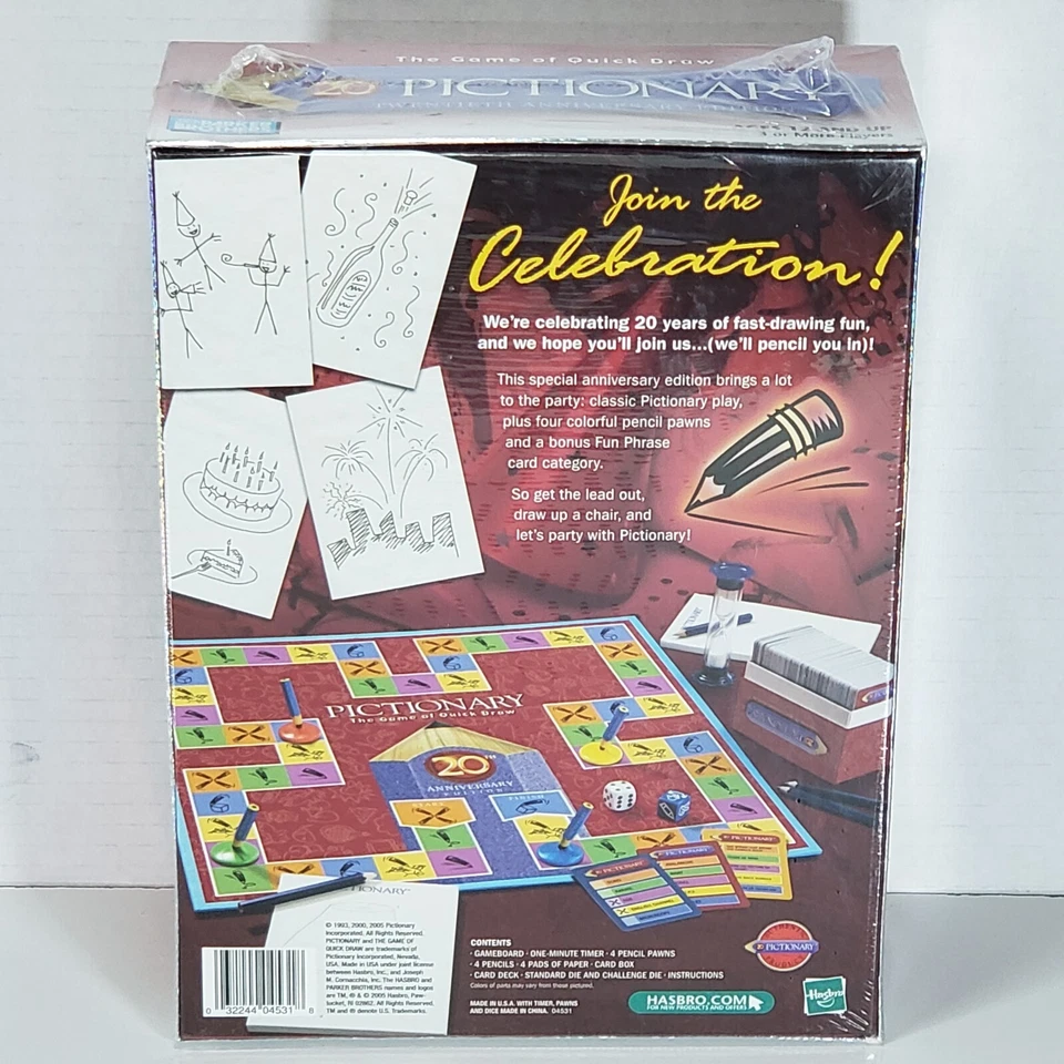 Hasbro Pictionary The Game of Quick Draw 20th Anniversary Edition Parker Brother - Image 2 of 4