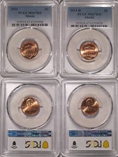 2011 P & D Lincoln SHIELD Cent 2 Coin Set 1c PCGS MS67RD