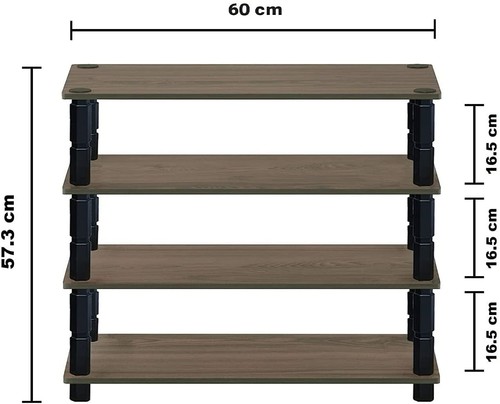 Shoe Rack Storage Unit in Pine 4/5 Tier Pine Wooden Choice of Sizes TURN-N-TUBE - Picture 4 of 19