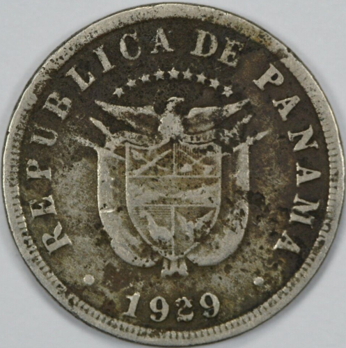 1929 Panama 5 Centesimos (Environmental Damage) - Picture 1 of 2