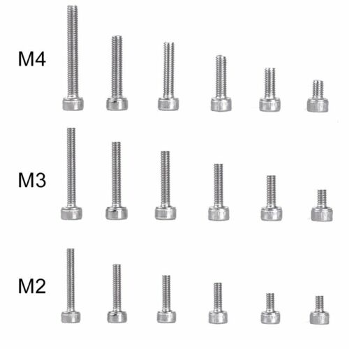 1080 Stück M2 M3 M4 Edelstahl Schrauben + Muttern Sortiment Set Unterlegscheiben - Bild 4 von 6