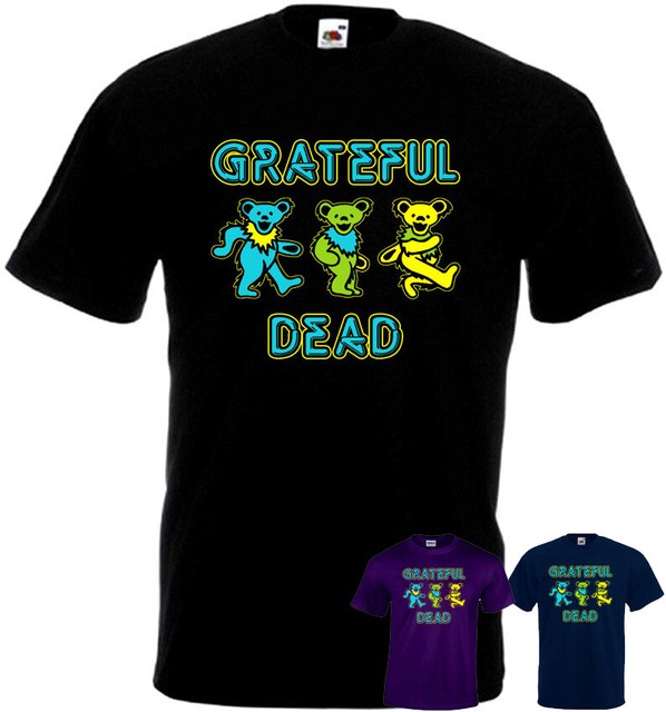 Grateful Dead Dancing Bears v1 tshirt black navy purple all sizes S5XL eBay