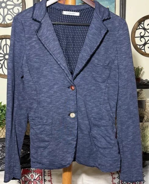 Patchwork BeTween Elbow Colorful Button Blazer Jr… - image 1