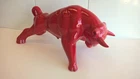 Royal Haeger Red Ceramic Toro Bull Eric Olsen Vintage 1955 Mid Century Pottery
