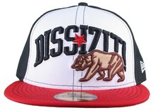 Dissizit New Era Fitted 59Fifty white/red/black Collegiate CALI Bear Hat Cap