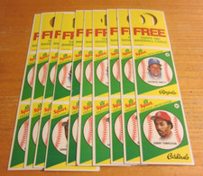 George Brett/Garry Templeton 1981 Squirt 10 Panel Lot MLB Royals/Cardinals