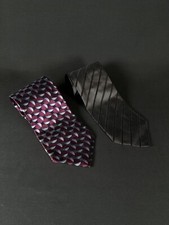 2X XMI for Nordstrom vintage tie hand made in USA silk from italy gray burgundy