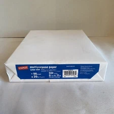 NEW Staples Multipurpose White Printer Paper 96 Bright 500 8.5x11 Sheets