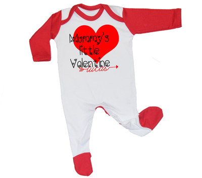 personalised valentines baby grow