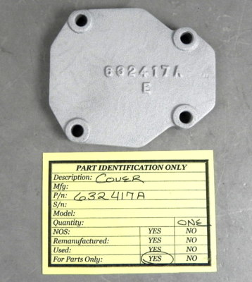 Continental / Lycoming ? Aircraft Engine Cover Plate 632417A