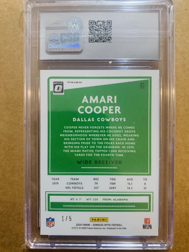 2020 Donruss Optic Amari Cooper 1/5 - Изображение 4 из 4
