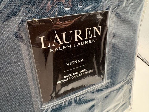 Lauren Ralph Lauren Vienna Back Tab Panel Curtain 54" X 96" Indigo Blue
