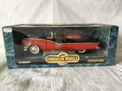 1/18 FORD 56 SUNLINER ROUGE ET NOIRE AMERICAN MUSCLE ERTL