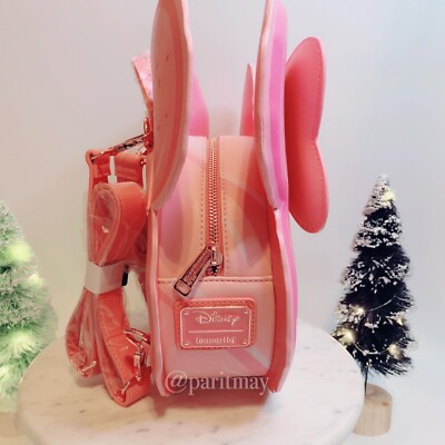 NWT Loungefly X LASR Exclusive Disney Minnie Macaron Convertible Mini Backpack s-l400.jpg main image 2