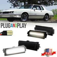 For 1981-88 Chevy Monte Carlo SS Smoke White LED Front & Rear Side Marker Lights