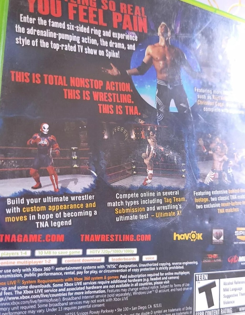 TNA Impact (Microsoft Xbox 360, 2008) No Manual, Fast Shipping