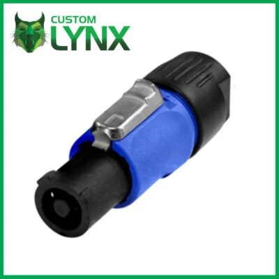 Neutrik REAN PowerCON RCAC3I-G-000-0. Blue 3 Pole AC Power Inlet Cable Connector