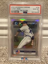 2020 bowman chrome casey mize psa 10 spanning the globe