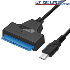 USB 3.1 Type C to SATA III HDD SSD 2.5" Hard Drive Adapter Cable 22-Pin UASP