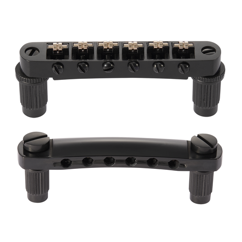 LP Roller Saddle Tune-O-Matic Bridge Stopbar Tailpiece w/ Clip-Lock For Les Paul - Picture 14 of 28