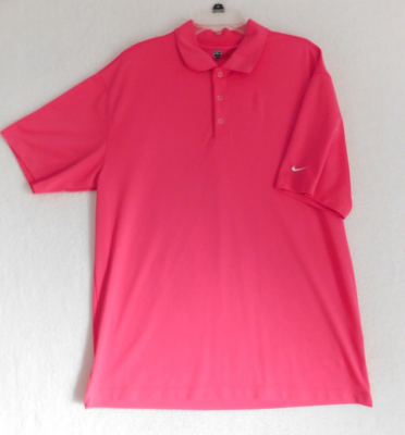 ameri NIKE GOLF XL Polo Shirt 128898 Dri-Fit PINK Short Sleeved Men's