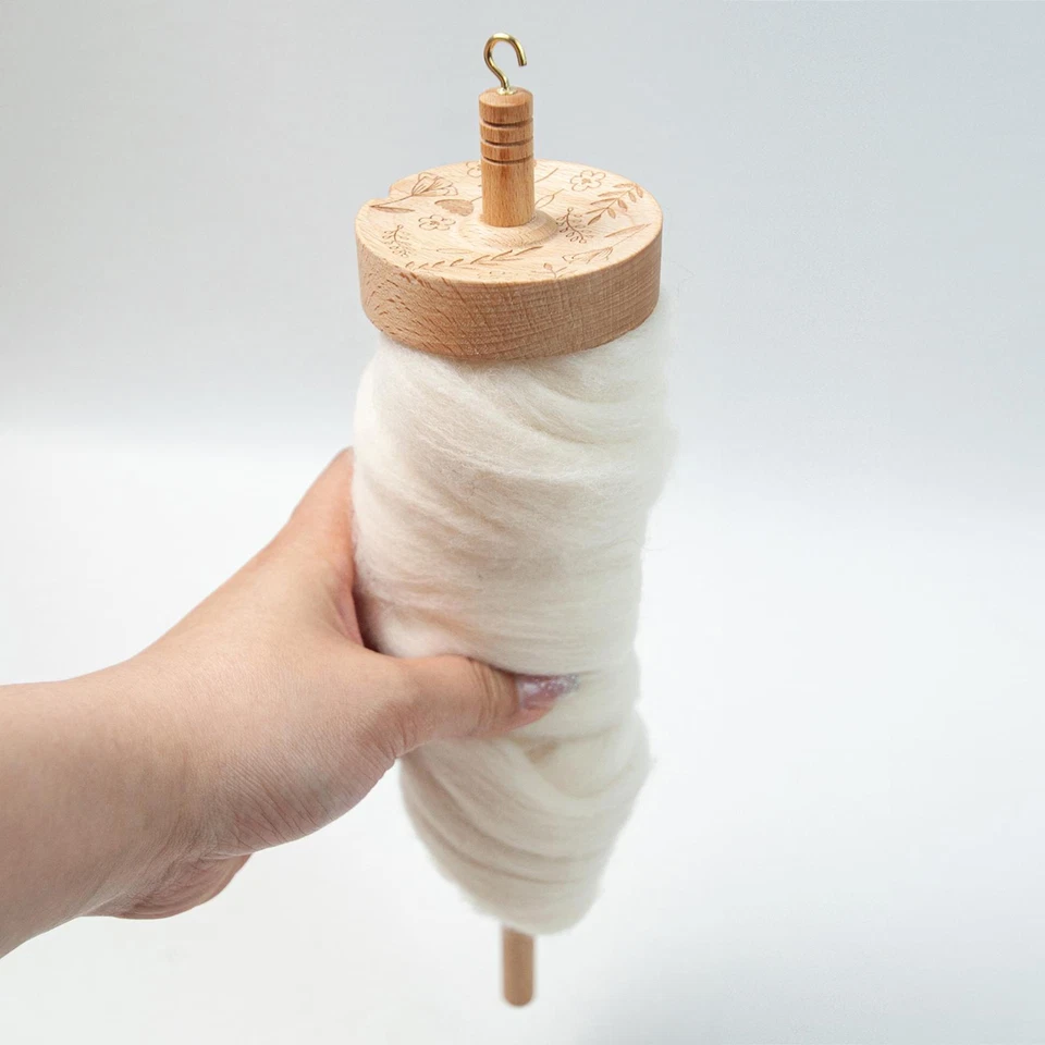Heidifeathers® Drop Spindle - FSC Wooden Spindles, Top Whorl Hand Spinning Wool - Image 2 of 4