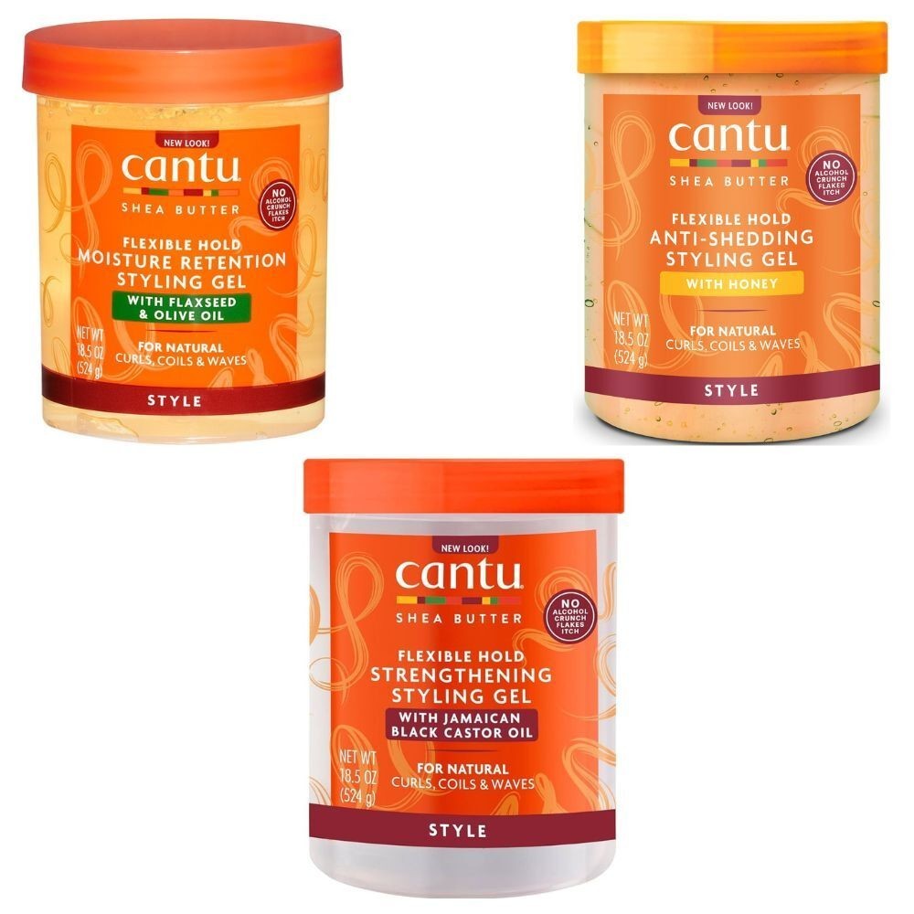 Cantu Shea Butter Styling Hair Gel FLEXIBLE Hold 524gm-No Alcohol