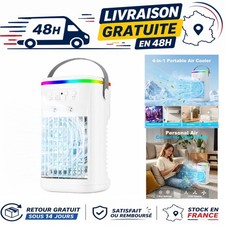 Climatiseur Mobile Silencieux avec Télécommande, Ventilateur Brumisateur USB 3