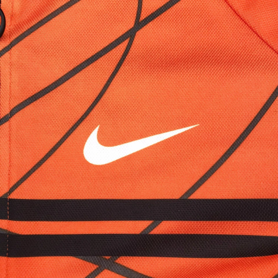 Camiseta masculina vintage Nike ACG Cycline XL laranja/preto 1/4 bolsos com zíper fabricada nos EUA - Imagem 2 de 4