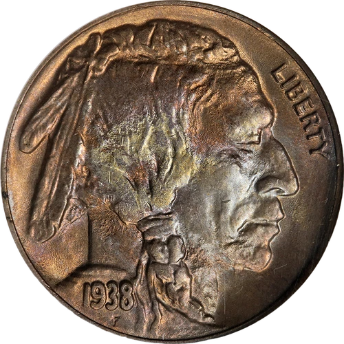 1938-D/S Buffalo Nickel NGC MS65 Neat Toning Nice Eye Appeal Nice Strike