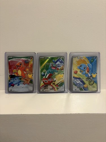 First Partner Illustration Series 1 Charmander, Squirtle, Bulbasaur, Pokemon Set